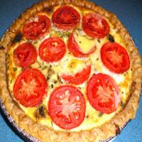 My Special Friday Night Vegetarian Onion and Tomato Quiche_image