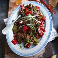 Stir-fried beef with oyster sauce image