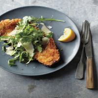 Breaded Eggplant with Arugula and Parmesan image