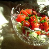 tomato, cucumber, & onion salad image