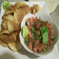 Mexican Potato Crisps With Lime Salsa image