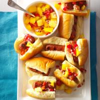 Hot Dog Sliders with Mango-Pineapple Salsa image