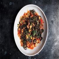 Squid Ink Pasta with Shrimp, Nduja, and Tomato_image
