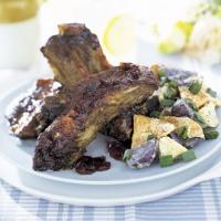 Barbecued Beef Ribs with Molasses-Bourbon Sauce_image