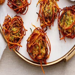 Carrot, Zucchini, and Leek Fritters_image