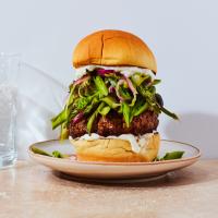 Spiced Lamb Burgers with Spring Slaw image