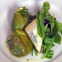 Roasted Figs with Baby Greens and Honey Vinaigrette image