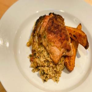 One-Tray Chicken with Rice Pilaf image