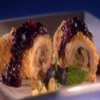 Chicken Cordon Bleu Roll-Ups with Ginger 'n' Spice Blueberry Chutney image