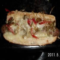 Italian sausage sub w/peppers & onions_image
