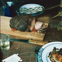 Peppercorn Roasted Pork with Vermouth Pan Sauce_image