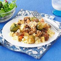 Maple-Dijon Sprouts & Sausage_image