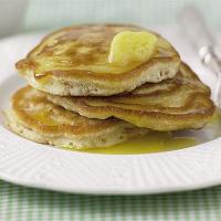 Apricot pancakes with honey butter image