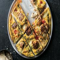 Meatball Frittata with Mozzarella and Tomatoes image