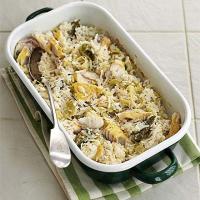 Baked haddock & cabbage risotto image