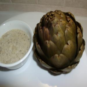 Steamed Artichokes With Garlicky Dipping Sauce_image