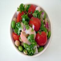 Edamame and Bean Salad With Shrimp and Fresh Salsa_image