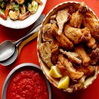 Fried Chicken and Artichokes with Salsa Brava_image
