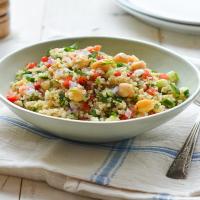 Bulgur Salad with Cucumbers, Red Peppers, Chick Peas, Lemon & Dill_image