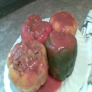 Ground Beef & Bacon Stuffed Bell Peppers_image