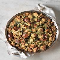 Herb-and-Scallion Bread Pudding image