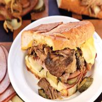 Slow-Cooker Cuban Pulled-Pork Panini Sandwiches image