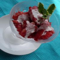 Strawberry Granita Dessert With Rose Water image
