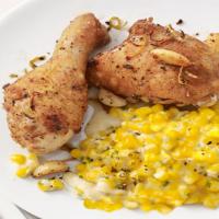 Lemon-Garlic Chicken With Creamed Corn_image