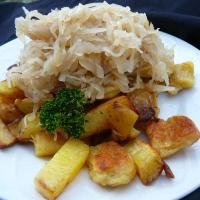 Knoephla, Potatoes and Sauerkraut image