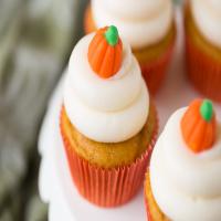 Pumpkin Cupcakes With Creamy Cream Cheese Frosting image