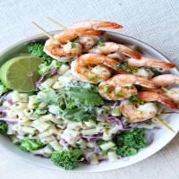 Chili-Lime Pasta Salad with Shrimp Skewers_image