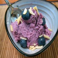 Blueberry Sour Cream Ice Cream (Low Fat, No Added Sugar) image