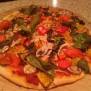 Vegan Pizza with Spinach and Roast Pumpkin image