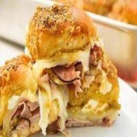 Baked ham and cheese buns image