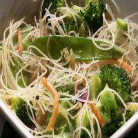 Rice Noodles with Ginger and Snow Peas image