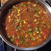 Slow Cooker Veggie-Beef Soup with Okra_image