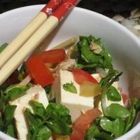 Easy Tofu Salad with Tuna and Watercress image