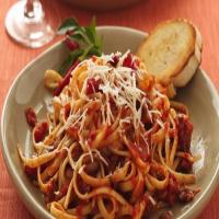 Linguine with Caramelized Onions and Angry Tomato Sauce image
