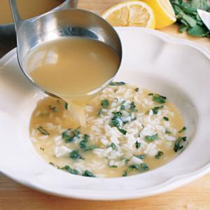 Chicken Soup with Rice, Lemon & Mint (Portuguese Canja)_image