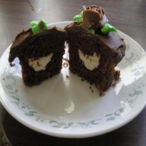 Cream-filled Chocolate Cupcakes image