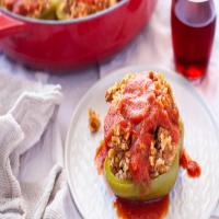 Ground Beef Stuffed Green Bell Peppers II - Oven or Crock Pot image