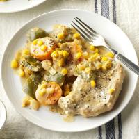 Green Chili Chops with Sweet Potatoes image