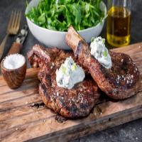 Grilled Rib-Eye Steak with Blue Cheese_image