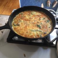 Bacon and Potato Frittata with Greens image
