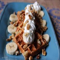 Banana Walnut Waffles image