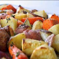 Roasted Root Vegetables With Truffle Oil & Thyme image