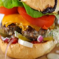 Barbecued Cheddar Burgers image