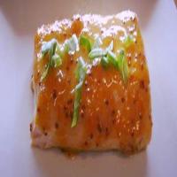 Apricot Garlic Dijon Glazed Salmon image