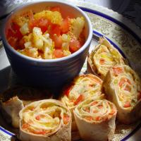 Baked Tortilla Wheels With Pineapple Salsa image