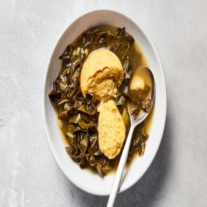 Collard Greens and Cornmeal Dumplings image